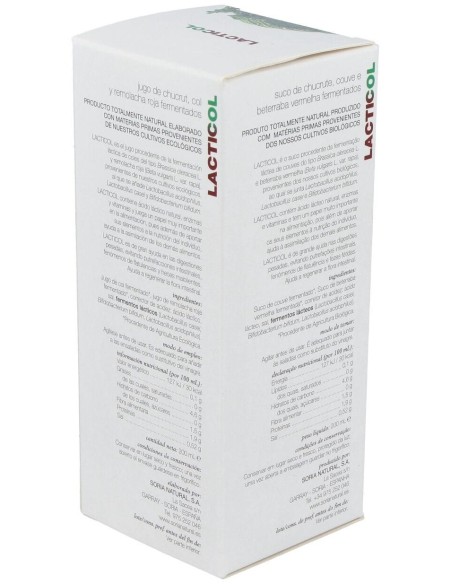 Lacticol Ecologico Jugo De Chucrut 200Ml de Soria Natural