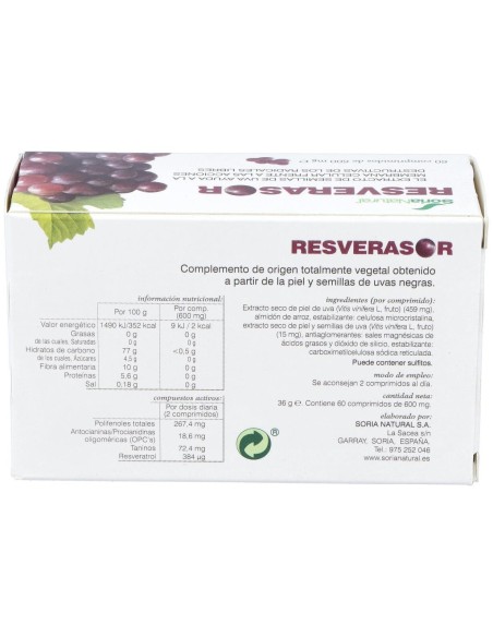 Resverasor 60 Comp. de Soria Natural