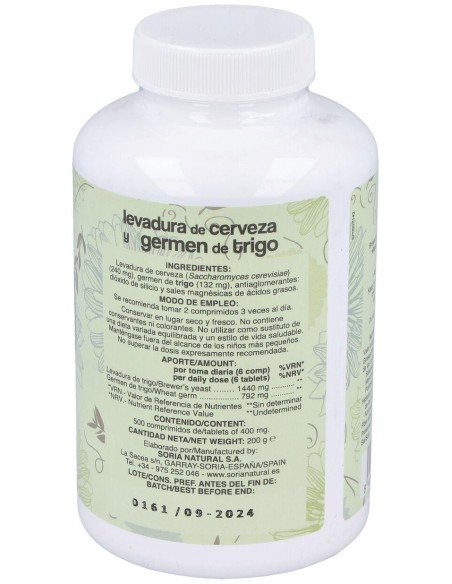 Germen Trigo-Levadura Cerveza Comprimido de Alecosor Soria Natural