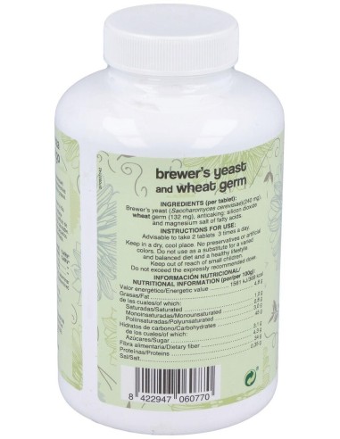 Germen De Trigo Y Levadura De Cerveza 500Comp. de Soria Natural