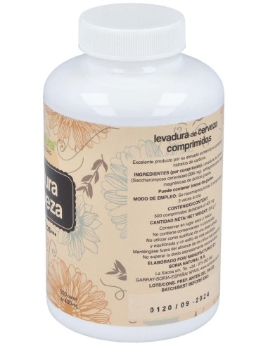 Levadura Cerveza Comprimidos de Alecosor Soria Natural