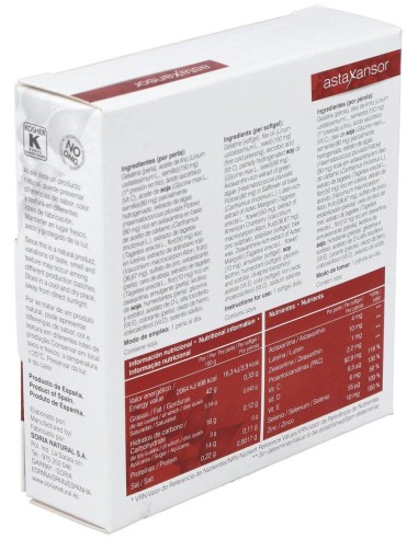 Astaxansor 30Perlas de Soria Natural