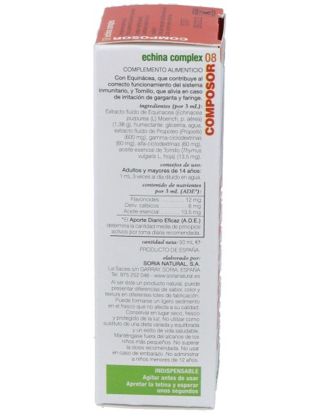 Composor 08 Echina Complex Xxi 50Ml. de Soria Natural