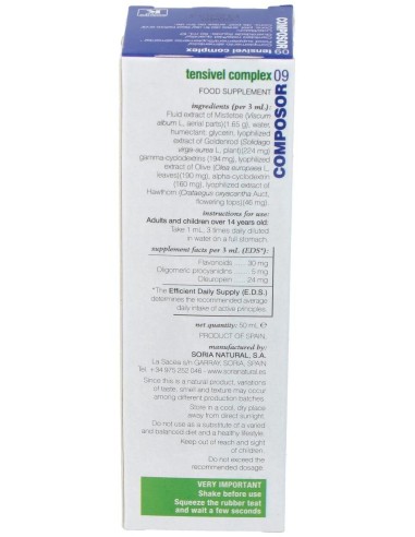 Composor 09 Tensivel Complex Xxi 50Ml. de Soria Natural