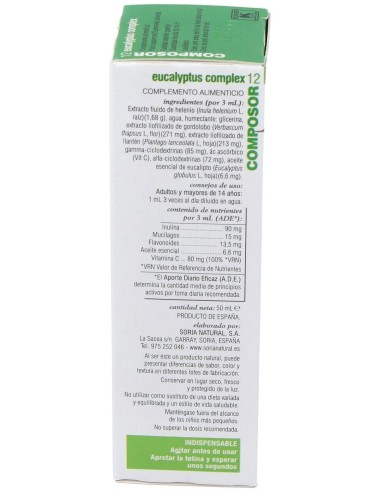 Composor 12 Eucalyptus Complex Xxi 50Ml. de Soria Natural