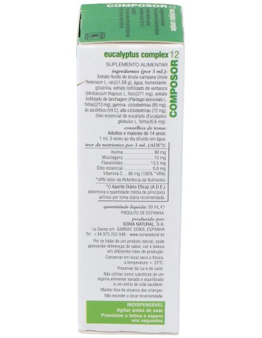 Composor 12 Eucalyptus Complex Xxi 50Ml. de Soria Natural