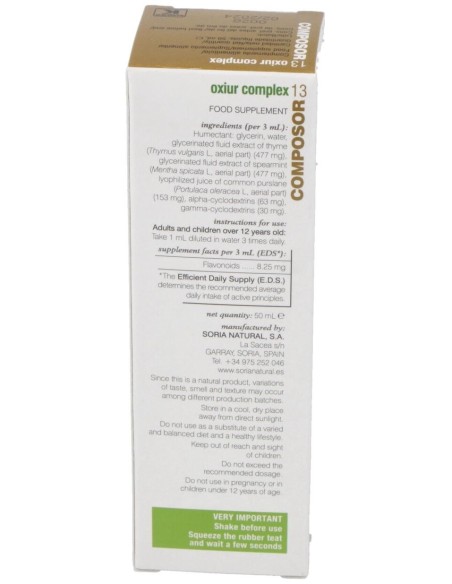 Composor 13 Oxiur Complex-Lombrisor Xxi 50Ml. de Soria Natural