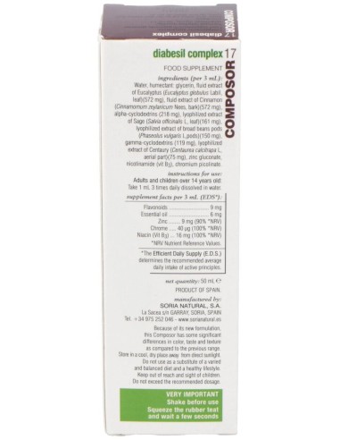 Composor 17 Diabesil Complex Xxi 50Ml. de Soria Natural