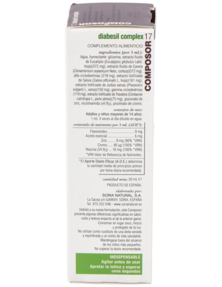 Composor 17 Diabesil Complex Xxi 50Ml. de Soria Natural