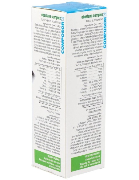 Composor 21 Obestane Complex Xxi 50Ml. de Soria Natural
