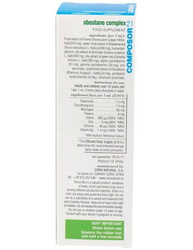 Composor 21 Obestane Complex Xxi 50Ml. de Soria Natural