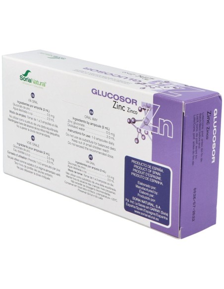 Glucosor Zinc 28Amp. de Soria Natural