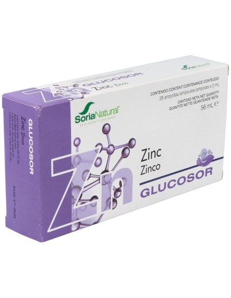 Glucosor Zinc 28Amp. de Soria Natural