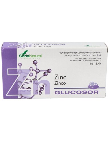 Glucosor Zinc 28Amp. de Soria Natural