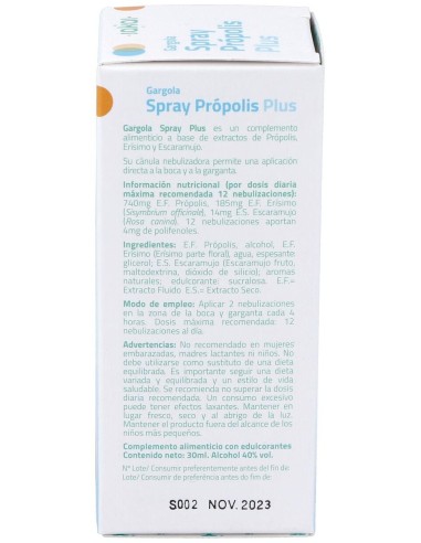 Gargola Spray Plus Propolis 30Ml. de Sakai