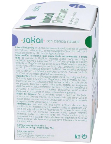 Intecol Glutamina 15Sbrs. de Sakai