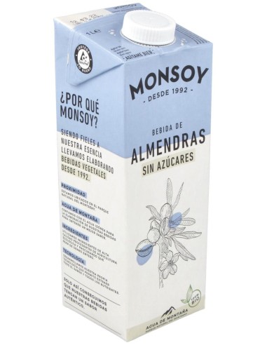 Bebida Vegetal De Almendras 1Lt 6Uds. Bio S/A de Monsoy