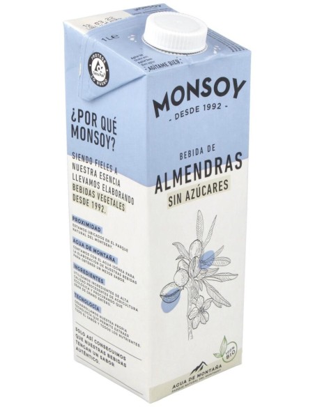 Bebida Vegetal De Almendras 1Lt 6Uds. Bio S/A de Monsoy