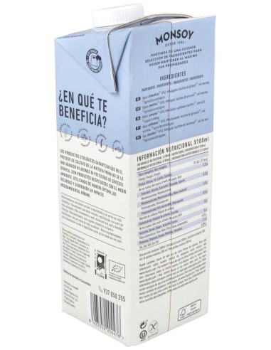 Bebida Vegetal De Almendras 1Lt 6Uds. Bio S/A de Monsoy