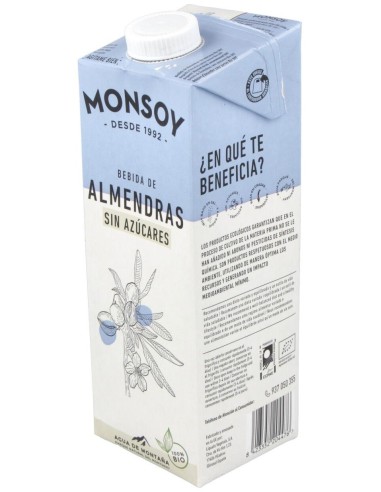 Bebida Vegetal De Almendras 1Lt 6Uds. Bio S/A de Monsoy