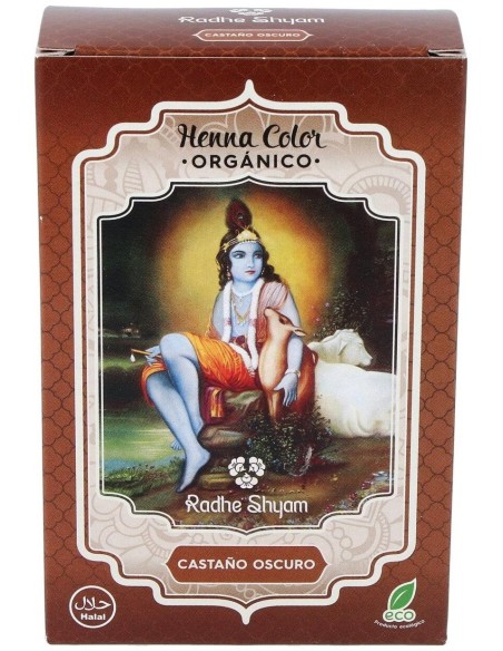 Henna Polvo Castaño Oscuro 100Gr. de Radhe Shyam