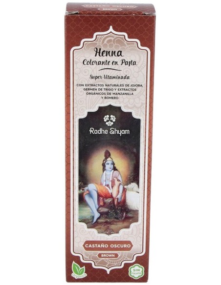 Henna Pasta Castaño Oscuro 200Gr. de Radhe Shyam