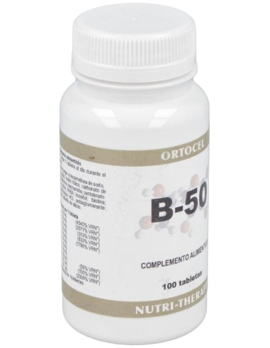 Complex B-50 100Comp. de Ortocel Nutri-Therapy