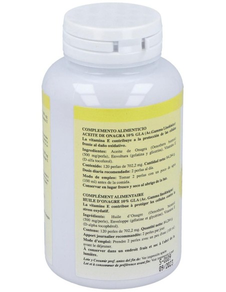 Onagrapol (Aceite De Onagra) 500Mg. 120Perlas de Plantapol