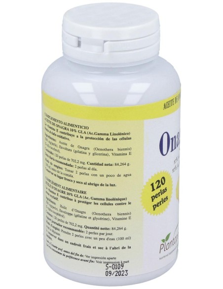 Onagrapol (Aceite de Onagra) 120 Perlas 700 Mg de Plantapol