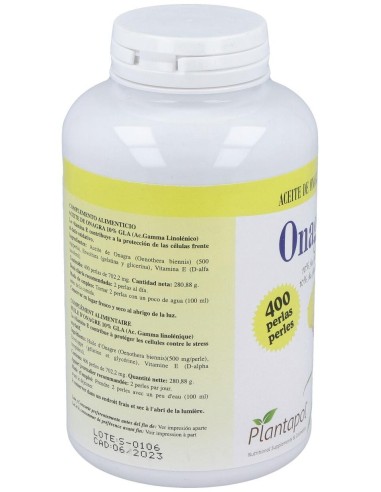Onagrapol (Aceite De Onagra) 500Mg. 400Perlas de Plantapol