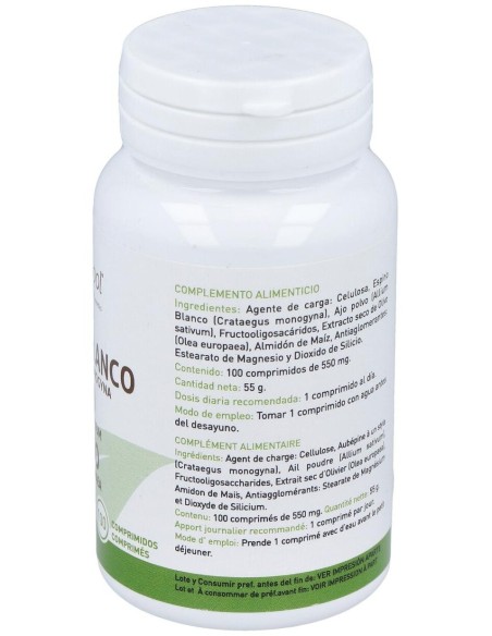 Espino Blanco, Ajo, Olivo (100 Comprimidos 550 Mg)                                  de Plantapol