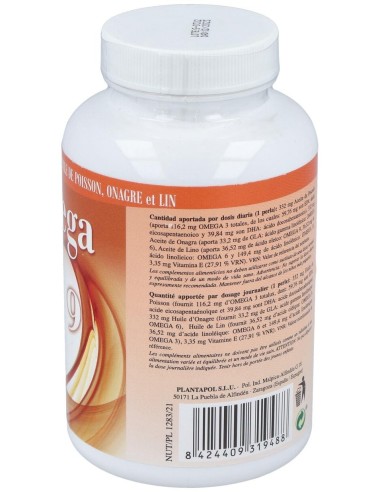 Omega 3,6,9  120 Perlas de 1.400 Mg de Plantapol