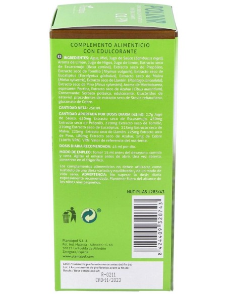 Polixir 01 Pm (Bronco-Pulmonar) Jarabe 250Ml. de Plantapol