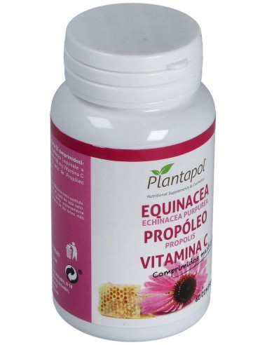 Equinacea, Propóleo y Vitamina C Masticable (60 Comprimidos 670 Mg)                                  de Plantapol