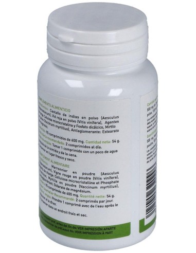 Castaño de Indias, Vid Roja y Myrtilo (90 Comprimidos 600 Mg)                                                     de Plantapol