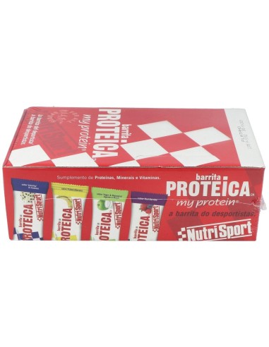 Barrita Proteica Platano Caja 24Uds de Nutrisport