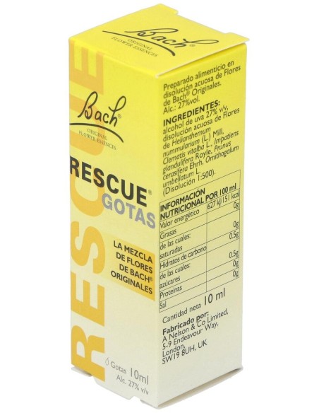 Rescue Remedy Gotas 10Ml. Flores Bach de Flores Bach Original