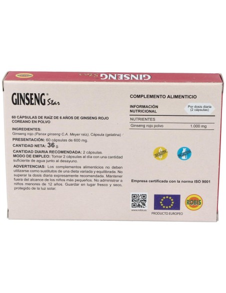 Ginseng Rojo Star 60Cap de Robis