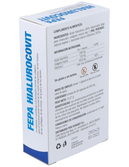 Fepa-Hialurocovit 200Mg. 30Cap. de Fepadiet