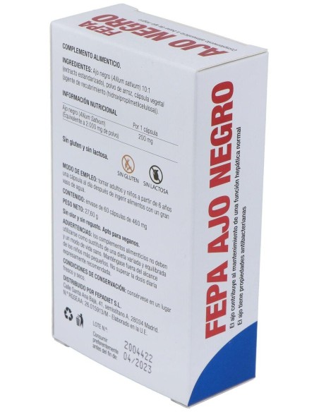 Fepa-Ajo Negro 2000Mg. 60Cap. de Fepadiet