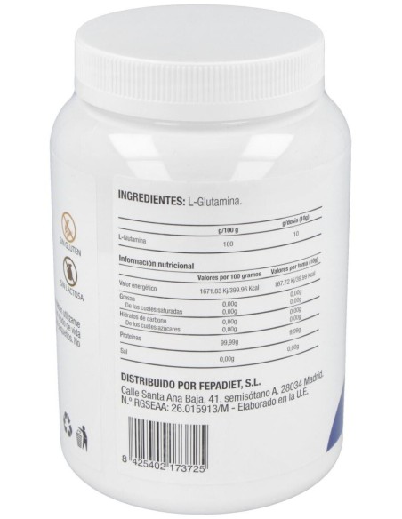 Fepa-L-Glutamina Sabor Neutro 500Gr. de Fepadiet