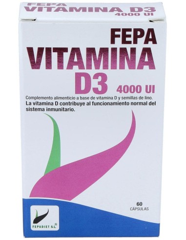 Fepa-Vitamina D3 4000Ui 60Cap. de Fepadiet