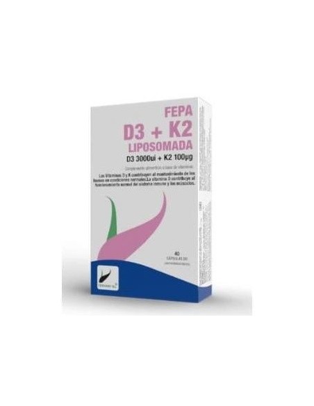 Fepa-Vitamina D3+K2 Liposomado 40Cap. de Fepadiet