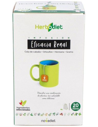 Herbodiet Eficacia Renal Envase de 20 bolsitas filtro de 1,5 g. de Novadiet