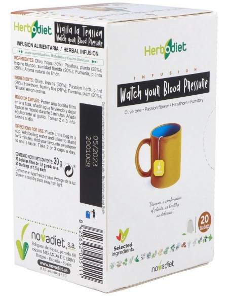 Herbodiet Inf. Vigila Tu Tension 20Filtros de Novadiet