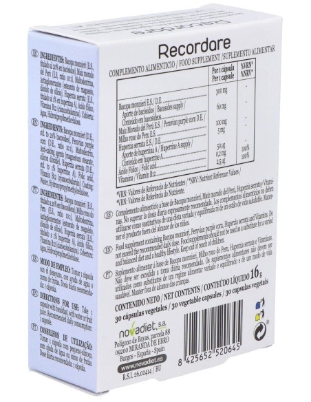 Recordare 30Cap.Veg. de Novadiet