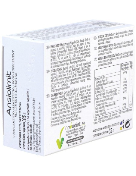Ansiolimit 60Cap. de Novadiet