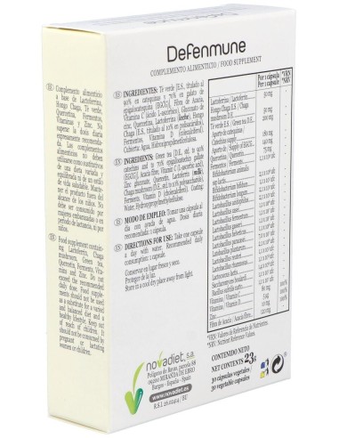 Defenmune Envase de 30 cápsulas vegetales. de Novadiet