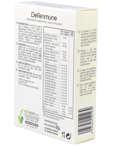 Defenmune Envase de 30 cápsulas vegetales. de Novadiet