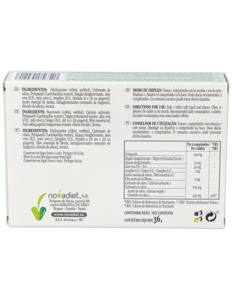 Pilogastril Envase de 30 comprimidos masticables. de Novadiet